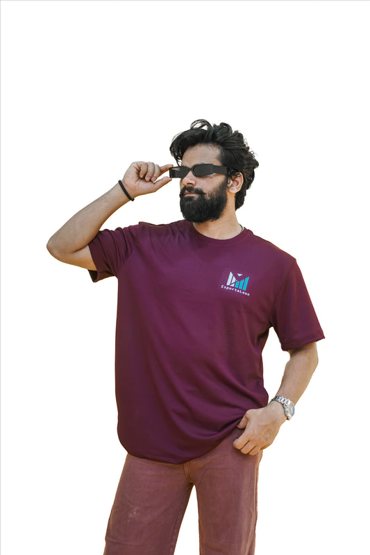 Popcorn Premium Sports T-shirt Wine