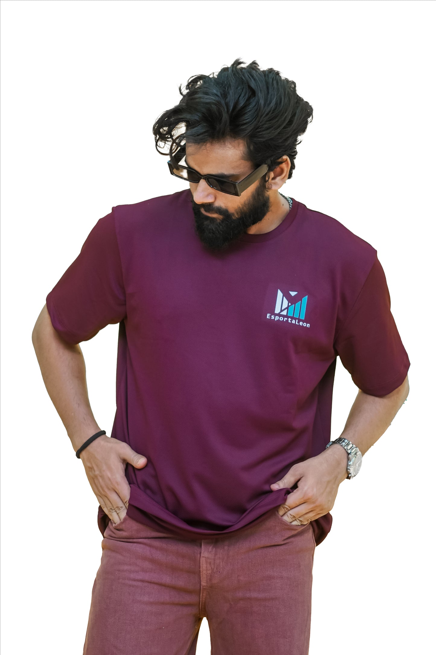 Popcorn Premium Sports T-shirt Wine