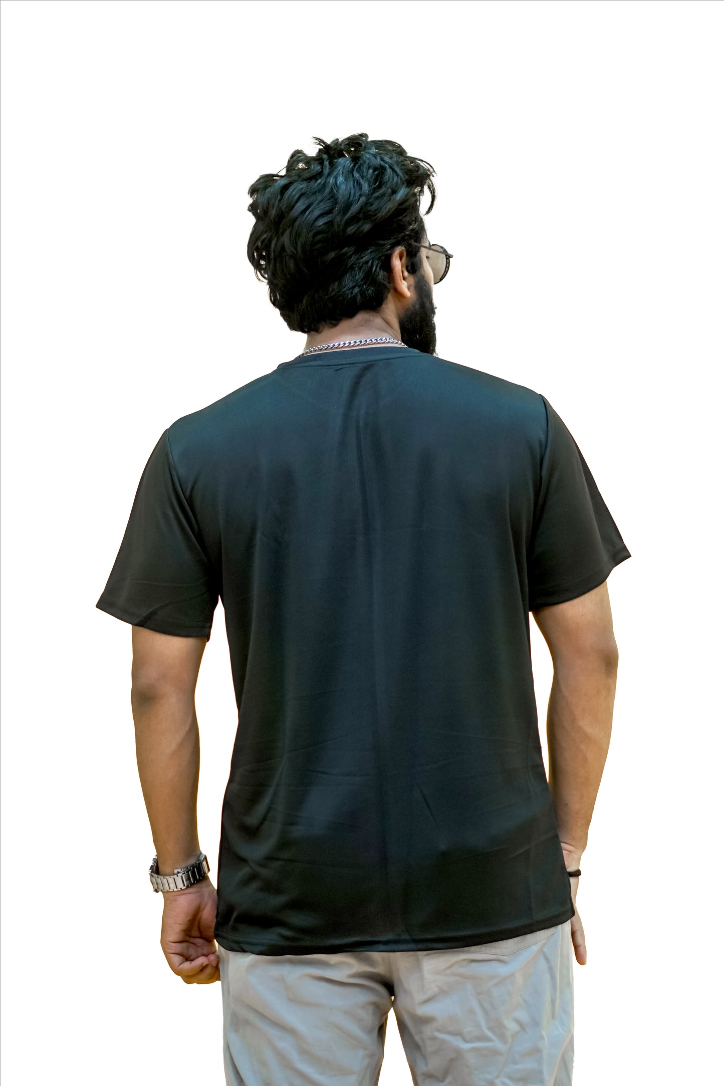 Knit Dry Fit Activewear T-shirt Black