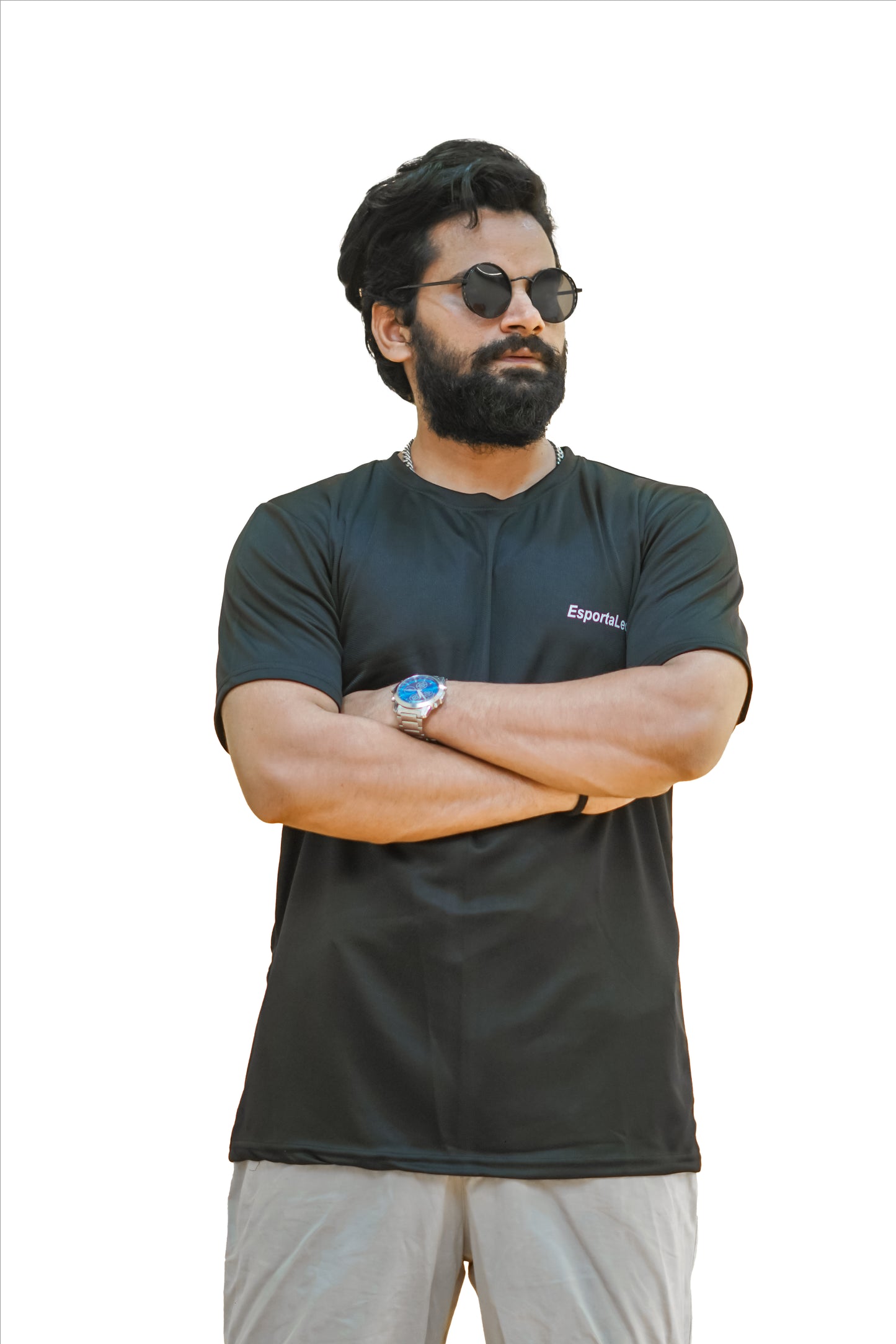 Knit Dry Fit Activewear T-shirt Black
