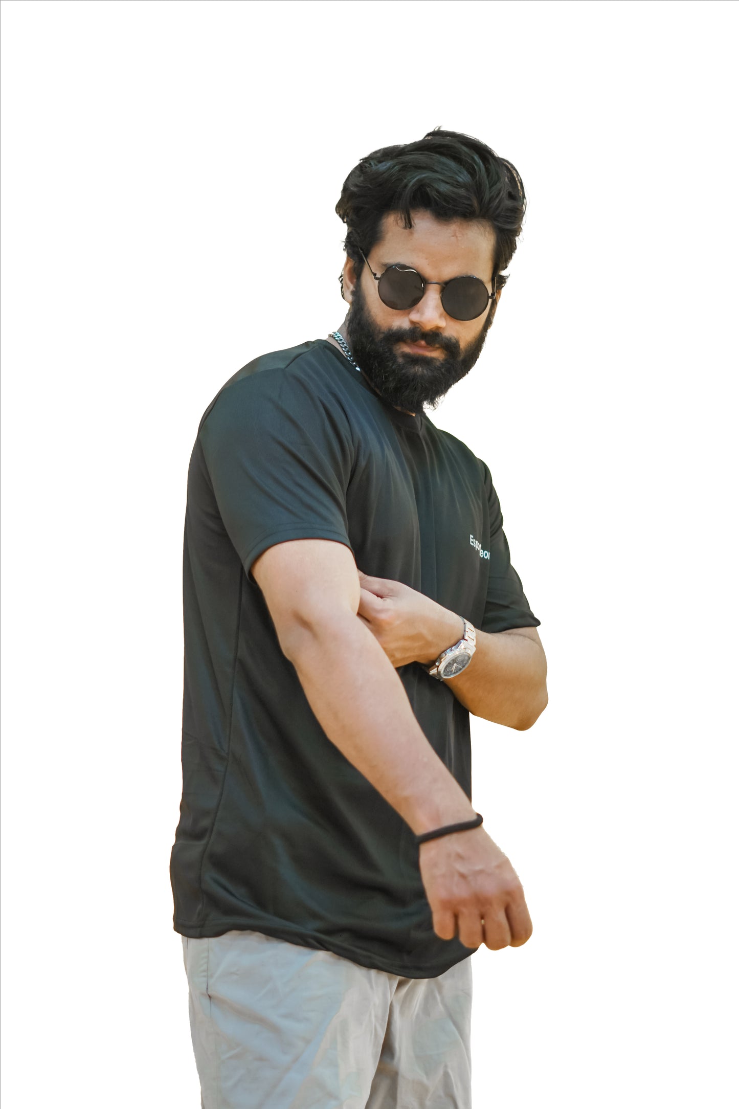 Knit Dry Fit Activewear T-shirt Black